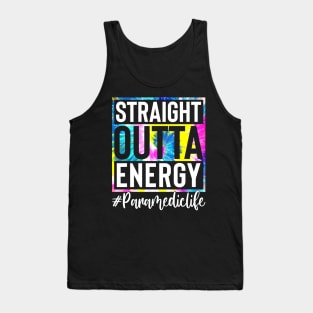 Paramedic Life Straight Outta Energy Tie Dye Tank Top